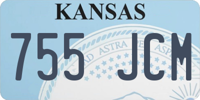 KS license plate 755JCM