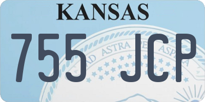 KS license plate 755JCP