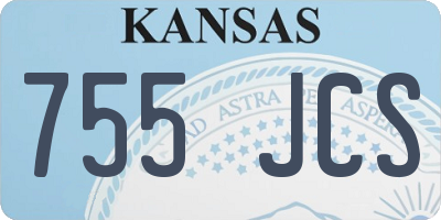 KS license plate 755JCS