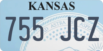KS license plate 755JCZ