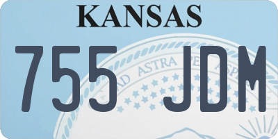 KS license plate 755JDM