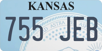 KS license plate 755JEB