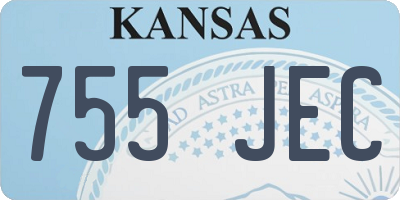 KS license plate 755JEC