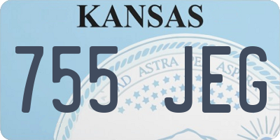 KS license plate 755JEG