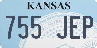 KS license plate 755JEP