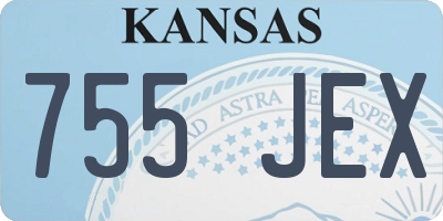 KS license plate 755JEX