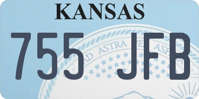 KS license plate 755JFB