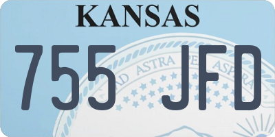 KS license plate 755JFD