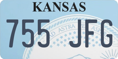 KS license plate 755JFG