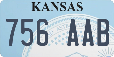 KS license plate 756AAB