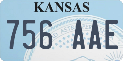 KS license plate 756AAE