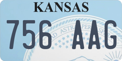 KS license plate 756AAG