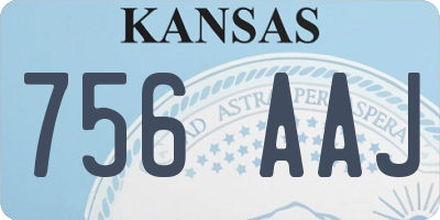 KS license plate 756AAJ