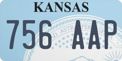 KS license plate 756AAP