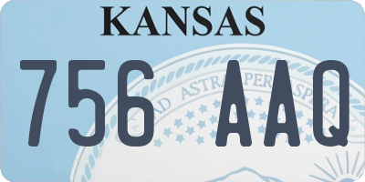 KS license plate 756AAQ