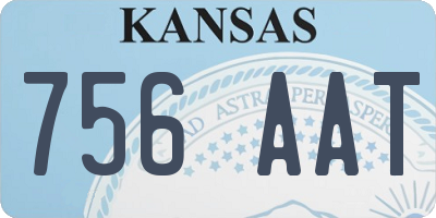 KS license plate 756AAT