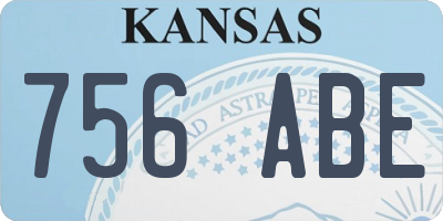 KS license plate 756ABE