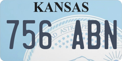 KS license plate 756ABN
