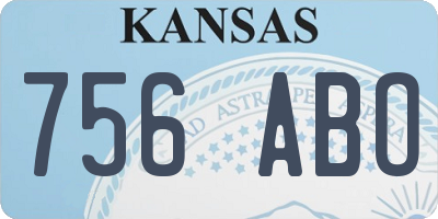 KS license plate 756ABO