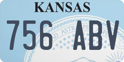 KS license plate 756ABV