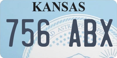 KS license plate 756ABX