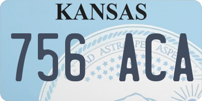 KS license plate 756ACA