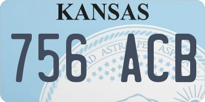 KS license plate 756ACB