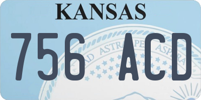 KS license plate 756ACD