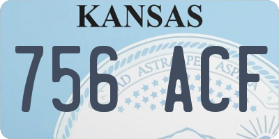 KS license plate 756ACF