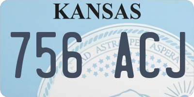 KS license plate 756ACJ
