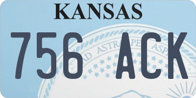 KS license plate 756ACK