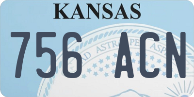 KS license plate 756ACN