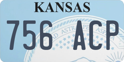 KS license plate 756ACP
