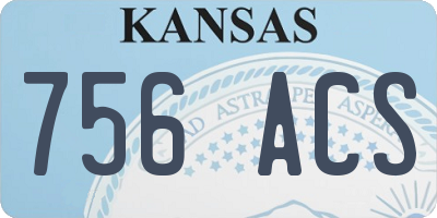 KS license plate 756ACS