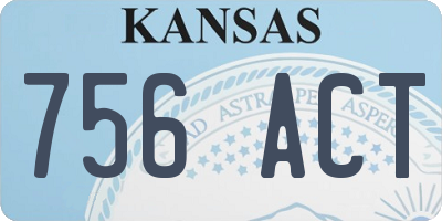 KS license plate 756ACT