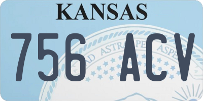 KS license plate 756ACV