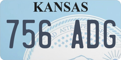 KS license plate 756ADG