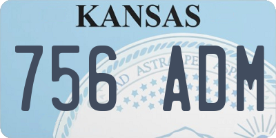 KS license plate 756ADM