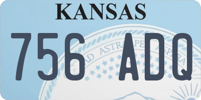 KS license plate 756ADQ