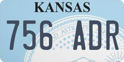 KS license plate 756ADR