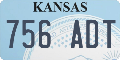 KS license plate 756ADT