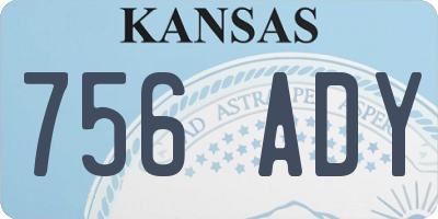 KS license plate 756ADY