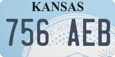 KS license plate 756AEB