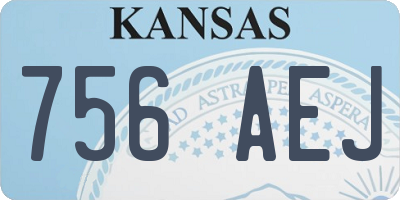 KS license plate 756AEJ