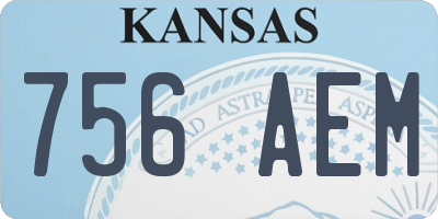 KS license plate 756AEM