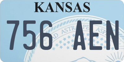 KS license plate 756AEN
