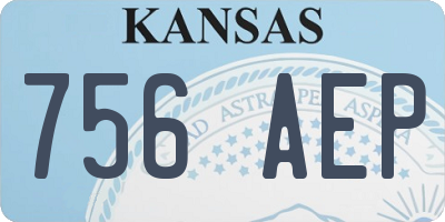 KS license plate 756AEP