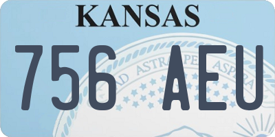 KS license plate 756AEU
