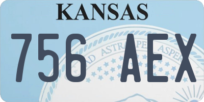 KS license plate 756AEX