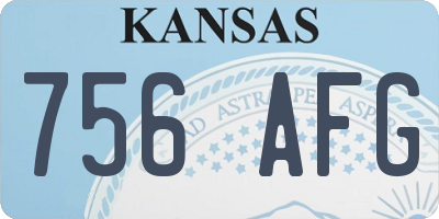 KS license plate 756AFG